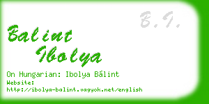 balint ibolya business card